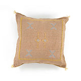 Sabra Kussen - Coral + Blue & Yellow Embroidery Kussens bohosaninterior 