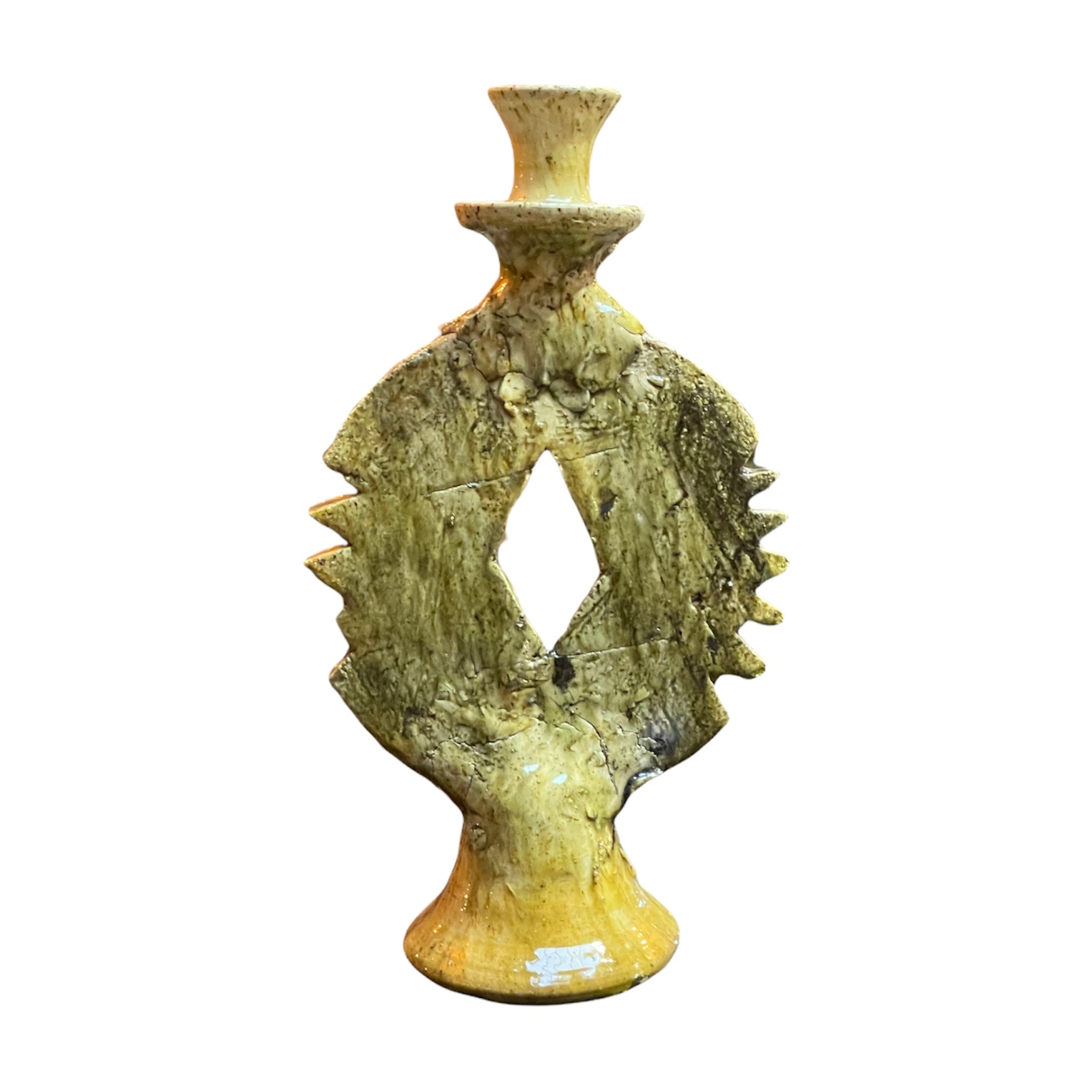 Tamegroute Candleholder - L - Mosterd bohosaninterior 