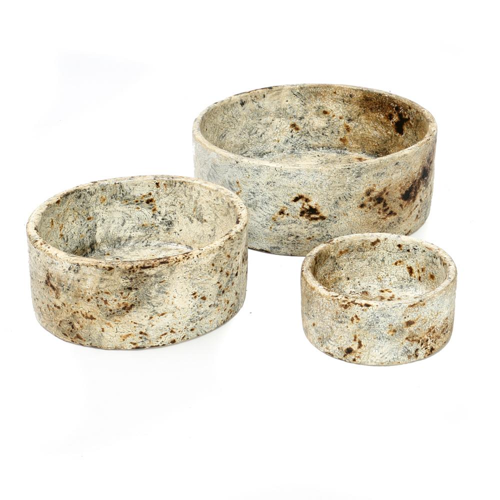 The Burned Cylinder Dish - Antique - Set van 3 Serviesgoed bohosaninterior 