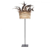 The Guinea Feather Hat on Stand - Natural Black home deco bohosaninterior 