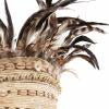 The Guinea Feather Hat on Stand - Natural Black home deco bohosaninterior 