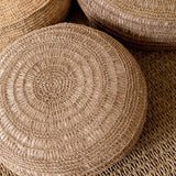 The Seagrass Pouffe - Naturel - Large Poefs bohosaninterior 