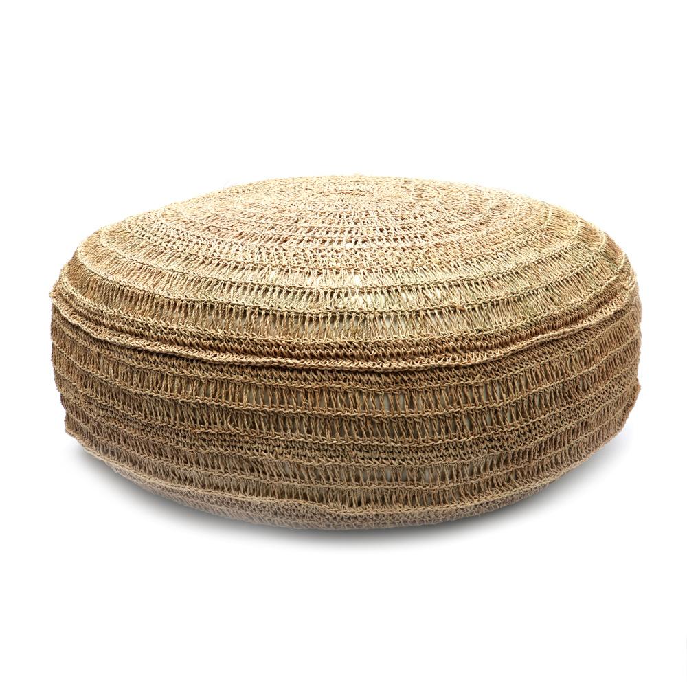 The Seagrass Pouffe - Naturel - Large Poefs bohosaninterior 