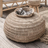 The Seagrass Pouffe - Naturel - Large Poefs bohosaninterior 