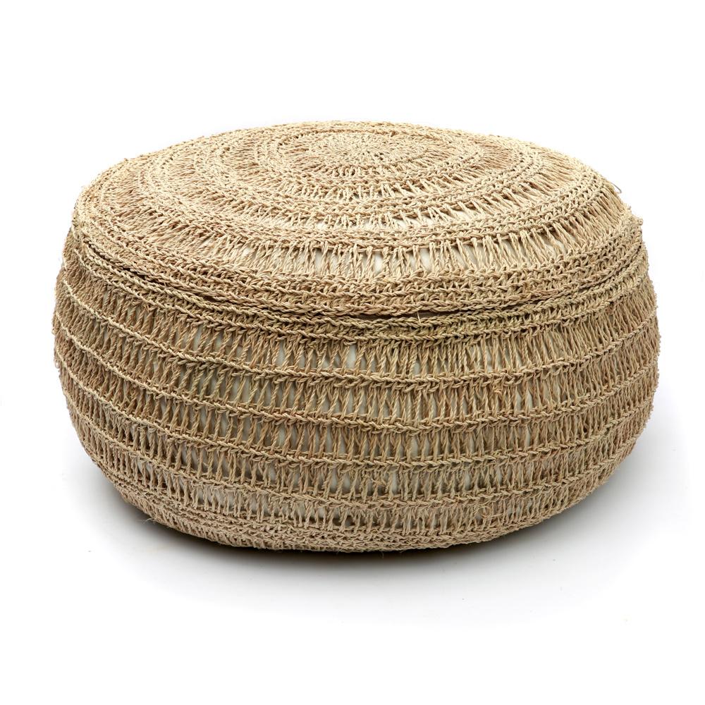 The Seagrass Pouffe - Naturel - M Poefs bohosaninterior 